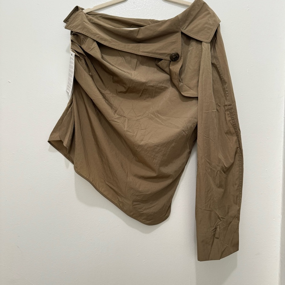 MaxMara Brown Asymmetrical Blouse